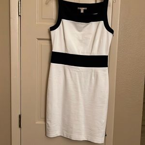 Banana Republic Black & White Sheath Dress